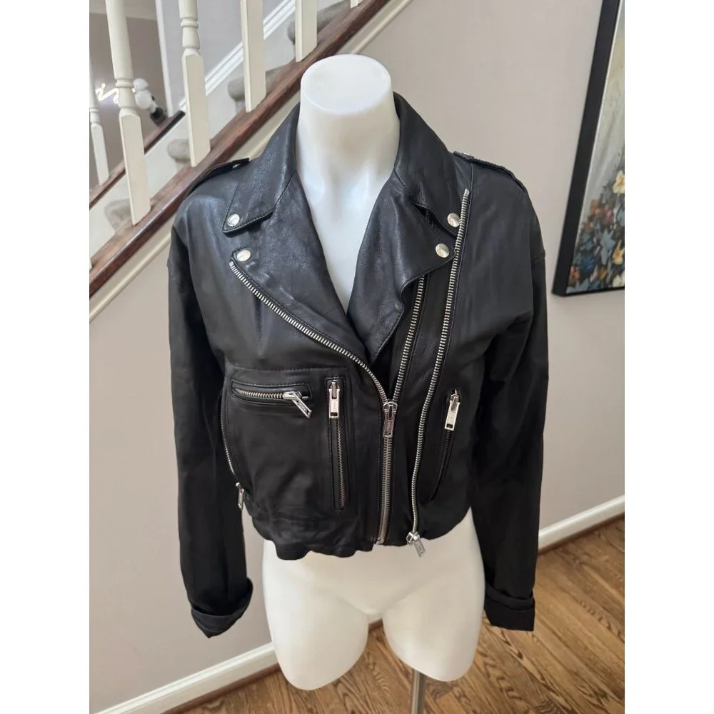 R13 Black Leather Jacket - Picture 2 of 8